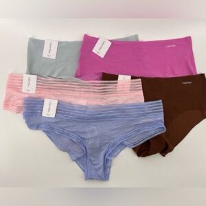 Women's Calvin Klein Hipster Underwear Lot 5 Pairs Size Large BNWT